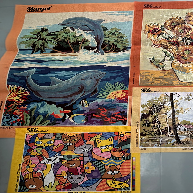 #1674 - Déstockage de canevas (10 pièces), toiles seules - Image 2