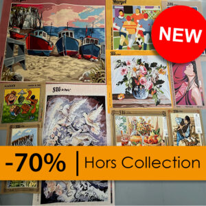 #1682 - Déstockage de canevas (10 pièces), toiles seules