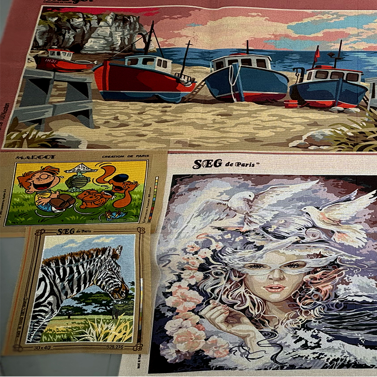 #1682 - Déstockage de canevas (10 pièces), toiles seules - Image 2