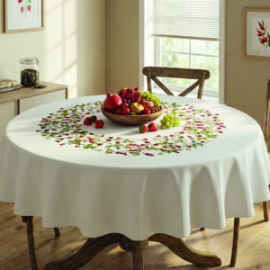 Nappe à broder "Fruits Rouges" | Margot Broderie