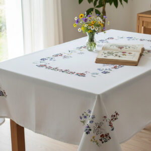 Nappe à broder "Herbier" - Collection botanique et fleurs sauvages | Margot Broderie