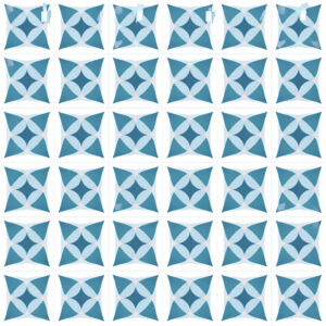 Coupon tissu 3x1,6 ml - Collection Privée - Fleur bleue