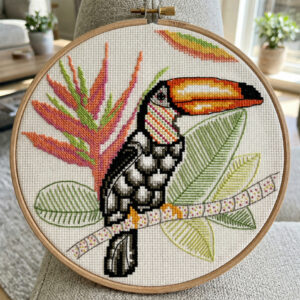 Kit de point de croix "LE TOUCAN" - Marie Coeur