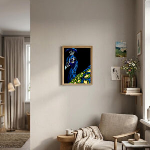 Margot de Paris Needlepoint Canvas - Majestic Peacock (40x50 cm) - 100% Cotton