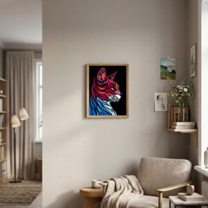 Margot de Paris by Interstiss Needlepoint Canvas - Colorful Cat