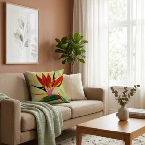 Embroidery Cushion Kit - SEG de PARIS - Bird of Paradise