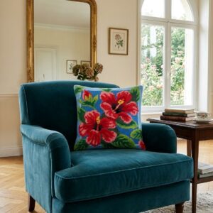Hibiscus Needlepoint Cushion Kit - Margot de Paris by Interstiss