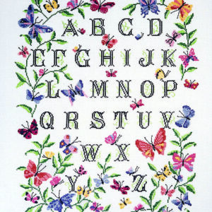 Kit point de croix – Princesse – ABECEDAIRE PAPILLONS