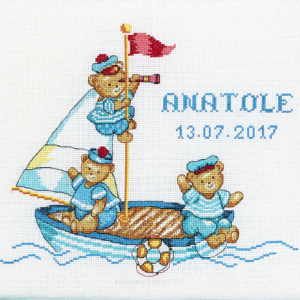 Kit point de croix – Princesse – NAISSANCE OURS MARIN