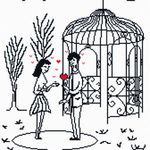 Kit point de croix – Princesse – RENCONTRE DEVANT LE KIOSQUE
