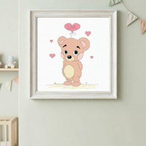 Kit point de croix – Princesse – OURS BALLON LOVE
