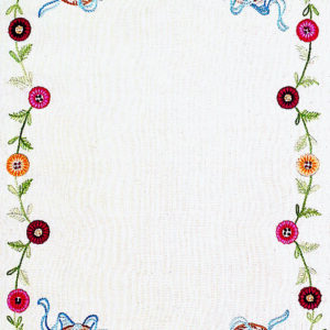 Flowers and floral baskets embroidery placemats - Margot Broderie