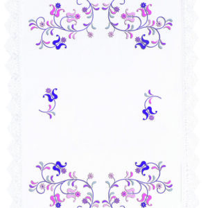 Arabesques and flowers embroidery placemats - Margot Broderie