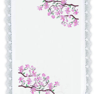 Magnolia flowers embroidery placemats - Margot Broderie