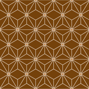 Fabric swatch 3×1.6m – Collection Privée – Asanoha Chocolate