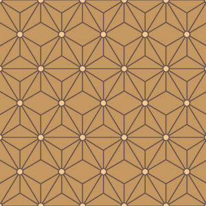 Fabric swatch 3×1.6m – Collection Privée – Asanoha Cappuccino