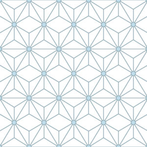 Fabric swatch 3×1.6m – Collection Privée – Frosted Blue Asanoha