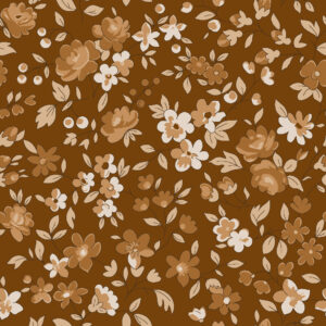 Fabric swatch 3×1.6m – Collection Privée – Autumn Floral Brown