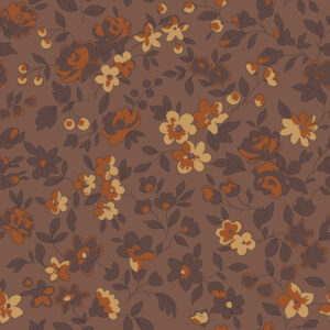 Fabric swatch 3×1.6m – Collection Privée – Autumn Floral Sienna Cappuccino