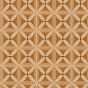 Fabric swatch 3×1.6m – Collection Privée – Geometric Flower Chocolate