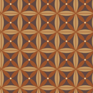 Fabric swatch 3×1.6m – Collection Privée – Geometric Flower Cappuccino