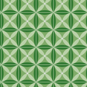 Fabric swatch 3×1.6m – Collection Privée – Green Geometric