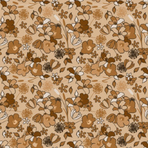 Fabric swatch 3×1.6m – Collection Privée – Floral Chocolate