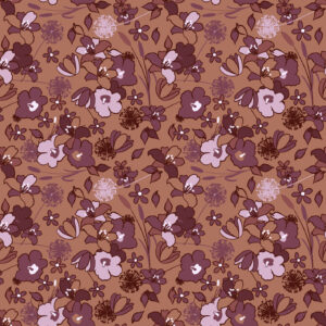 Fabric swatch 3×1.6m – Collection Privée – Plum and Lilac Floral