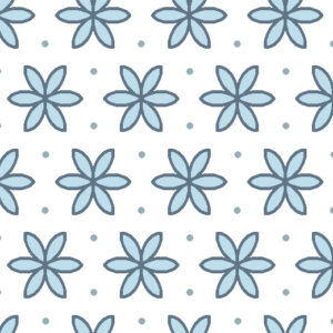 Fabric swatch 3×1.6m – Collection Privée – Celestial Blue Flower