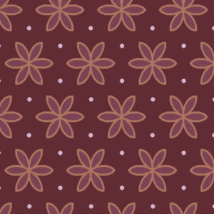 Fabric swatch 3×1.6m – Collection Privée – Purple and Lilac Floral Dot Pattern