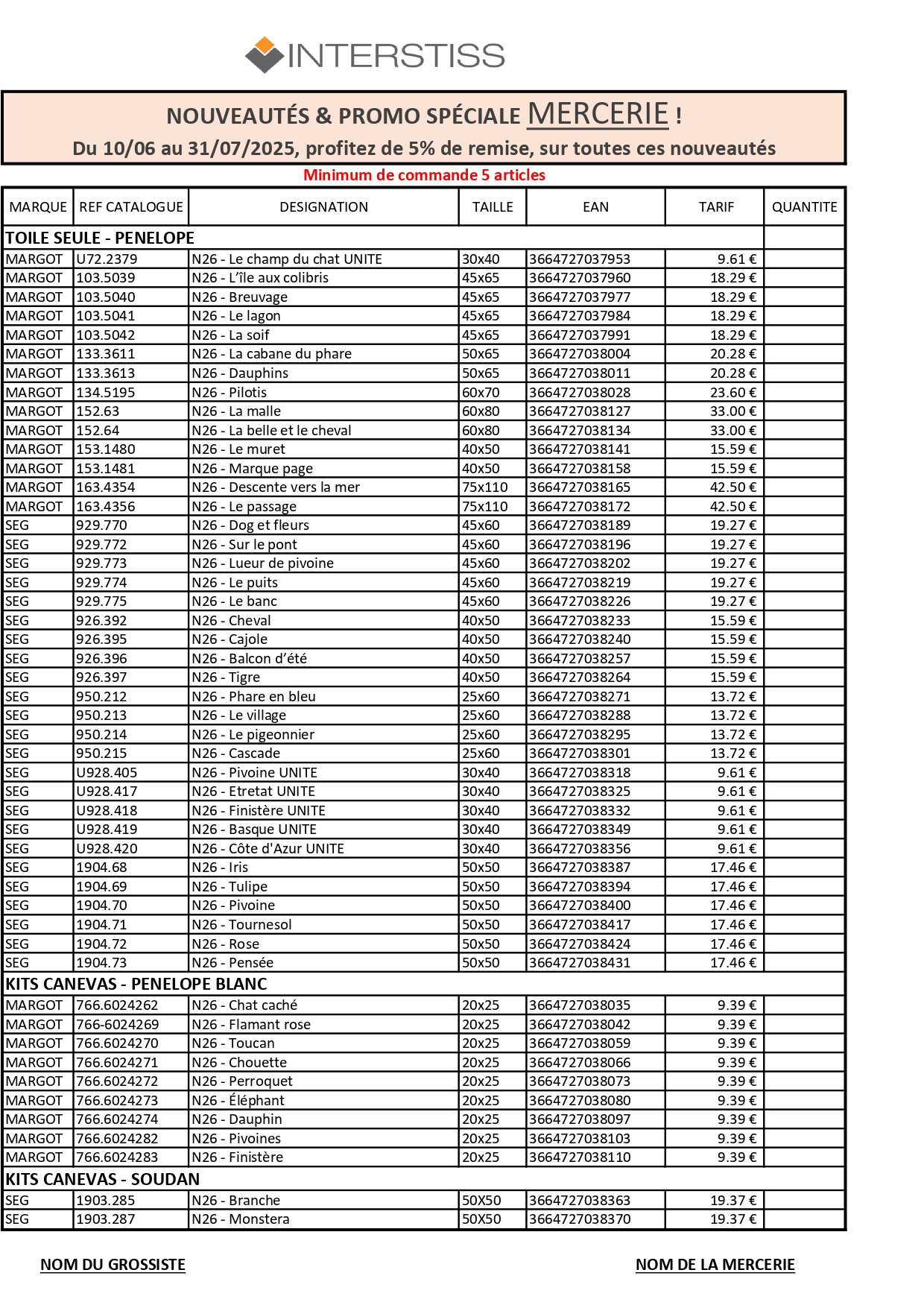 promotions avril 2026